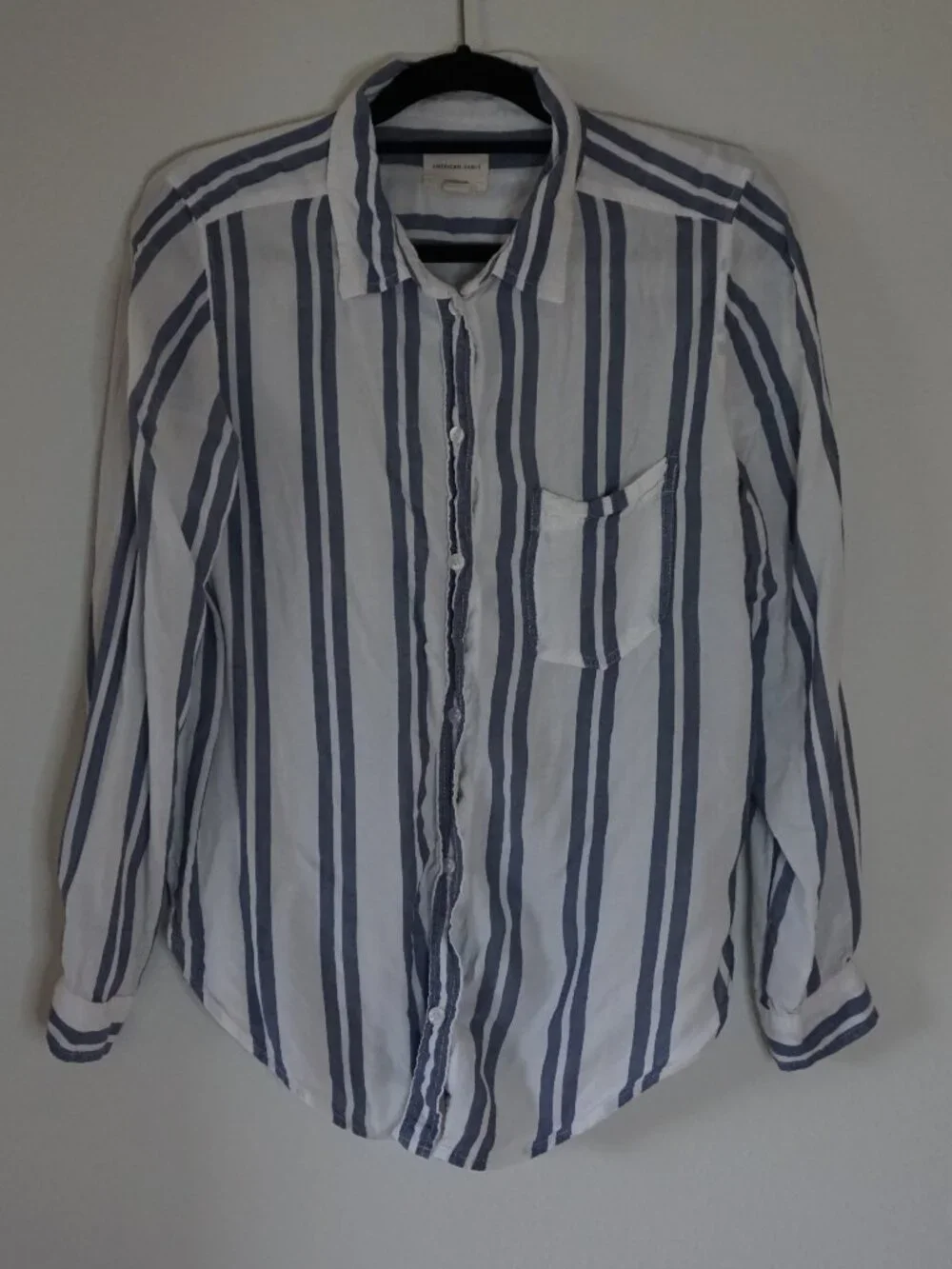 American Eagle Oversized Fit Striped Button Down size small